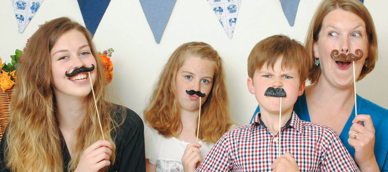 Plastic Mustaches, lips, glasses, bow ties and beard - Set of 17 Photobooth Props Set  - Wedding, party photobooth props