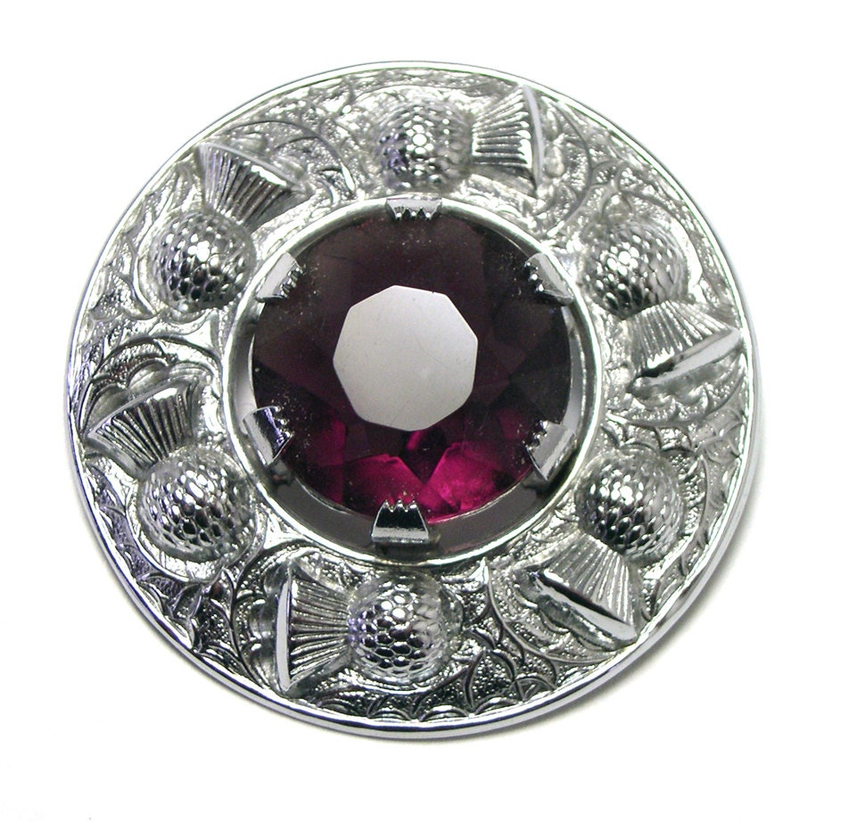 Vintage Purple Rhinestone Brooch, rhinestone pin, purple rhinestones, pineapple brooch, antique, big, silver, retro, vintage jewellery