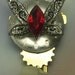 Red Butterfly Brooch, butterfly brooch, butterflies, pin, key, vintage jewelry, watch clock face, watch gear, steampunk butterfly