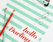 Personalized Sweet Stripe Clipboard - Nautical Inspired - Customized