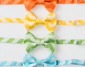 Little Boy Bow Tie - Tone on Tone Chevron - Pink, Orange, Yellow, Green, Blue, and Purple - Choose One