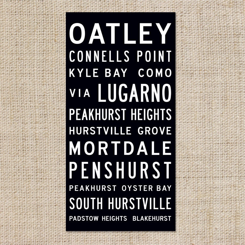 FATHERS DAY GIFT 45cm x 90cm Travel Destination Custom Bus Scroll Il_170x135