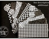 LAMINATED Cash Envelope System in Black & White Houndstooth (10 envelopes)