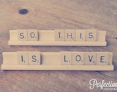 So This is Love Scrabble sign // Cinderella inspired sign