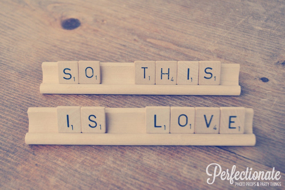 So This is Love Scrabble sign // Cinderella inspired sign