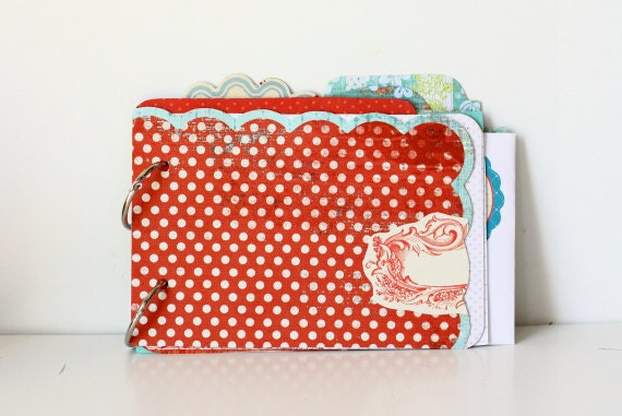 Red & Turquoise Mini Album Kit