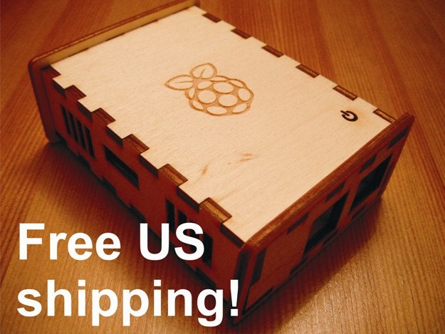 BRAMBLE Pi - Raspberry Pi (model B) laser cut finger jointed wooden case
