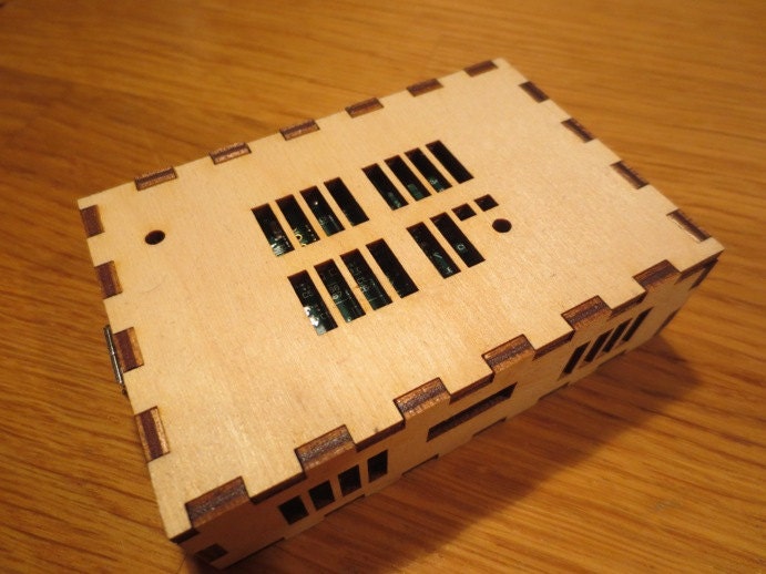 BRAMBLE Pi - Raspberry Pi (model B) laser cut finger jointed wooden case