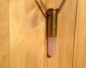Rose Quartz Bullet Point Necklace
