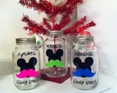 Disney Inspired Stache Jar