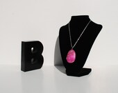Hot Pink Howlite Pendant Necklace