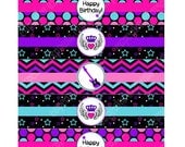 INSTANT DOWNLOAD diy Rockstar Girl Birthday Party PRINTABLE Water Bottle Labels pink teal purple black guitar rock star Il_170x135