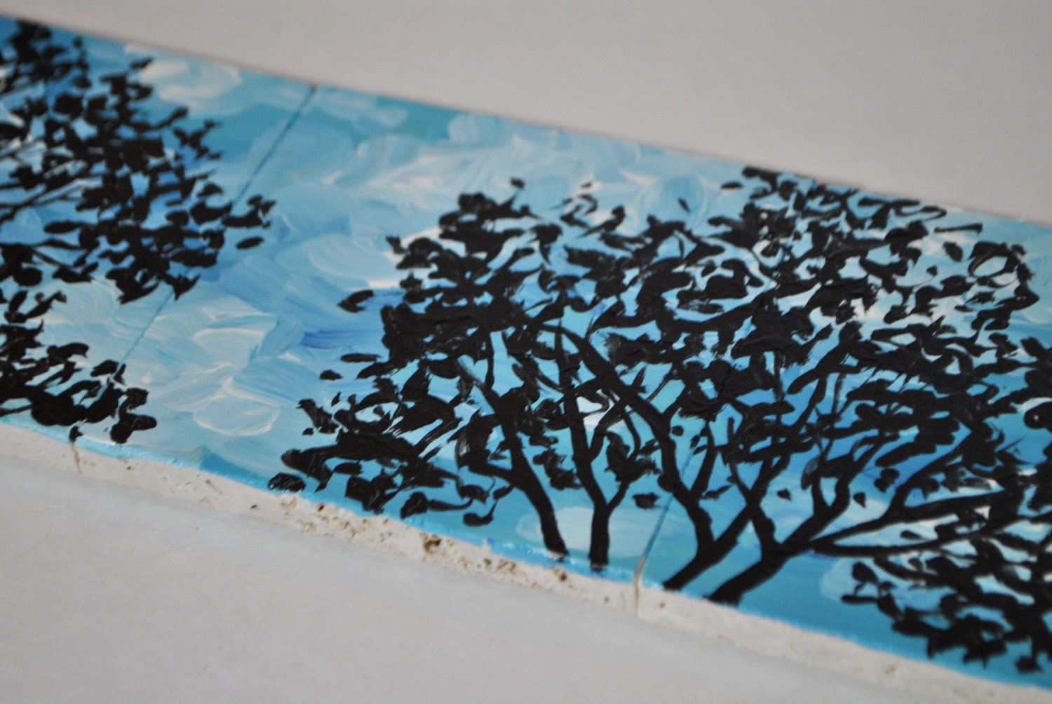 Orignal Painting Coasters, Set of FOUR, Handpainted Landscape by Splendidly Sara of Sara Larson Art