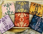Monogrammed Coasters Set of 4 Custom Coasters Fleur-de-lis Personalized Wedding, Sorority, Anniversary, Home Decor Gifts
