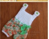 INSTANT DOWNLOAD - Crochet Shelly Romper/Dress Pattern - Baby Shelly pattern - Crochet pants with suspenders pattern - Crochet pattern