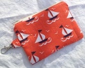 Sailboats Small Zippered Pouch