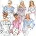 Set of ruffled peasant blouses - Simplicity sewing pattern - Size XS-S-M
