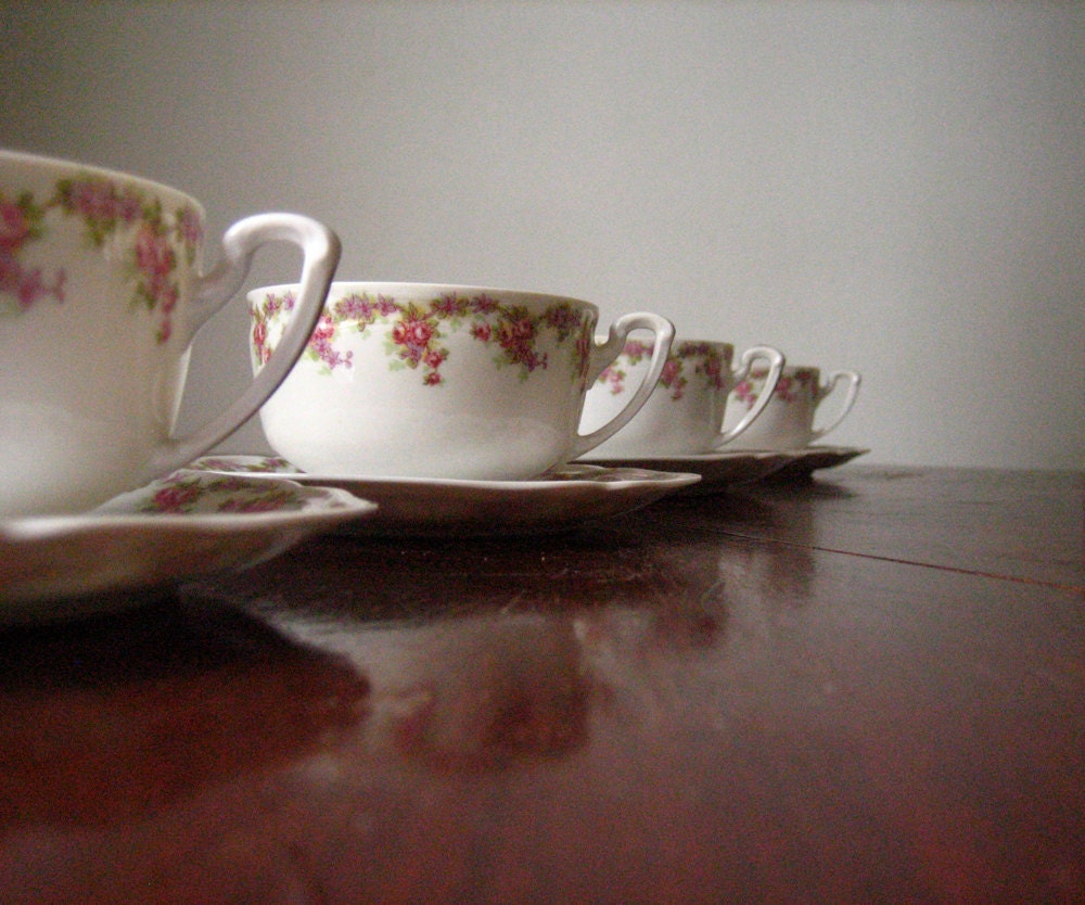 french limoges tea cups set of 4