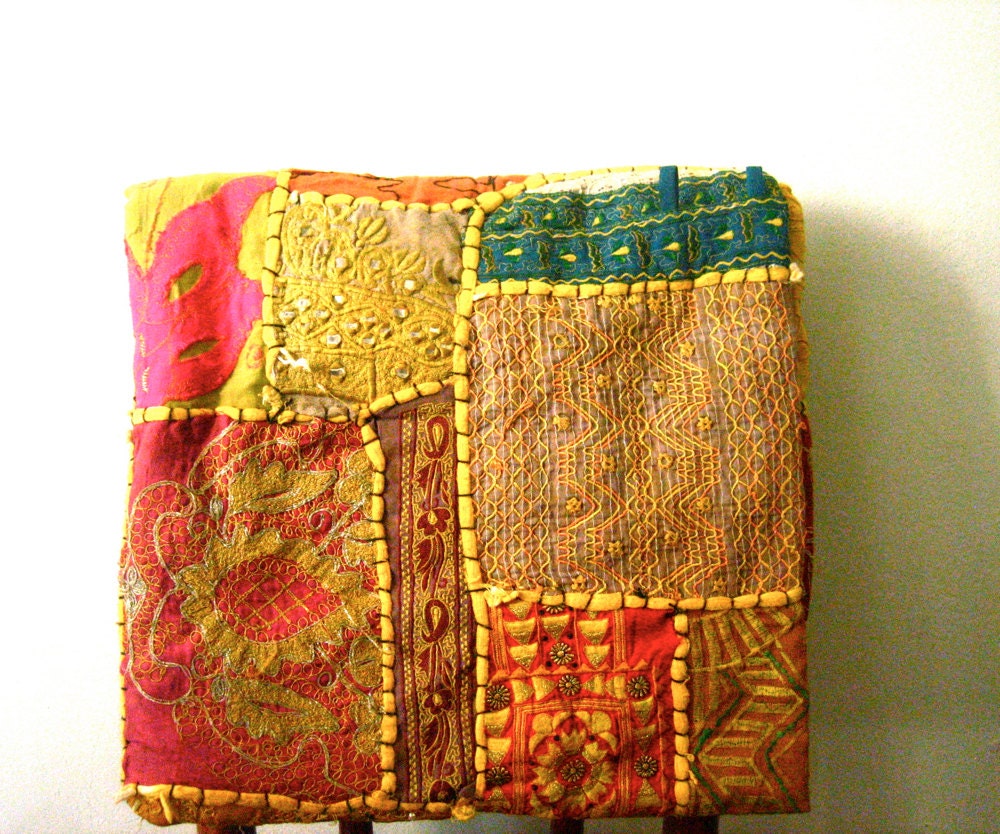 vintage patchwork tapestry tribal folk art
