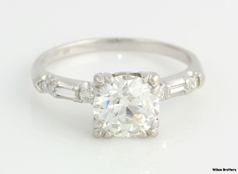1.81ct Diamond 1920s Platinum Vintage Engagement Ring