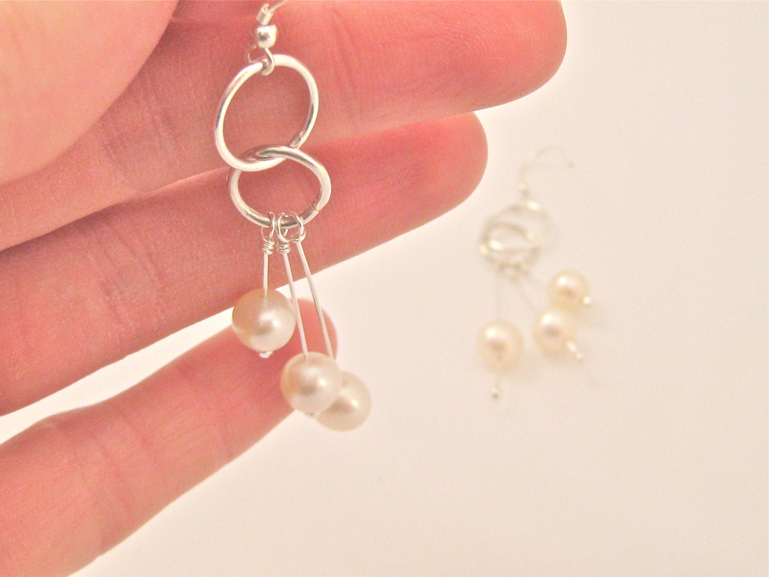 Freshwater Pearl Drop Earrings, Pearl Earrings, Pearl Dangle Earrings, Etsy UK