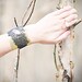Resurrection - 18kt gold plated bronze beetle ring with quartz crystal