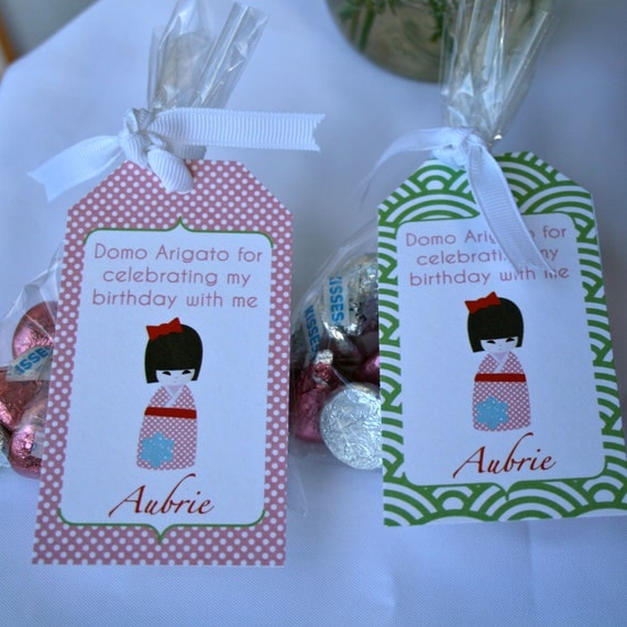 Kokeshi Party- hang tags for favors- print your own Il_570xn