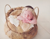Newborn Vintage Lace Bow Tie Back
