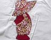 Beautiful Applique & Embroidered SUSPENDER OVERALLS SAM Sunbonnet Sue 12" Quilt Block Square No. 8
