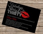 Fabulous, Flirty, and Thirty Invitation (Printable Digital File) Il_170x135