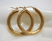 Vintage 14K Gold Hoop Earrings