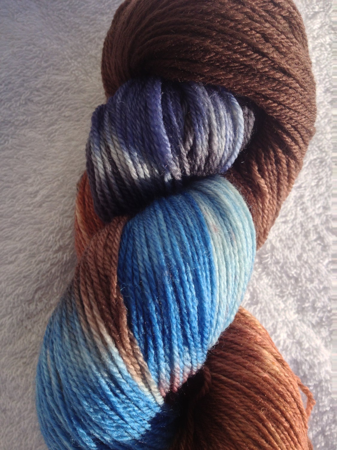 Carl, Inspired by The Walking Dead, Handpainted Menage a Trois Sock Yarn