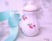Miniature Porcelain Teapot Pendant Necklace