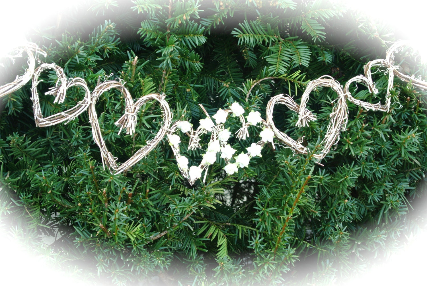 Rustic Wedding Garland, Shabby Chic Decor, Vine & Roses Garland,  Hen Party,  Bridal Shower Decor, Country Cabine