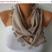 BIG SALE Beige Scarf - Pashmina Scarf - Cowl with Lace Edge