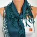 BIG SALE Emerald Green Heart Scarf - Pashmina Scarf Cowl Scarf - fatwoman