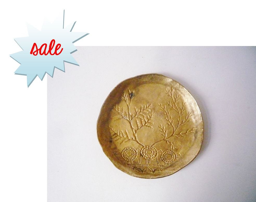 SALE Vintage Brass Plate