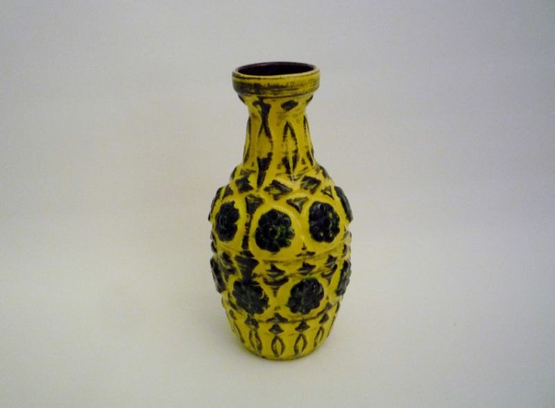 Vintage German Yellow Bay Vase