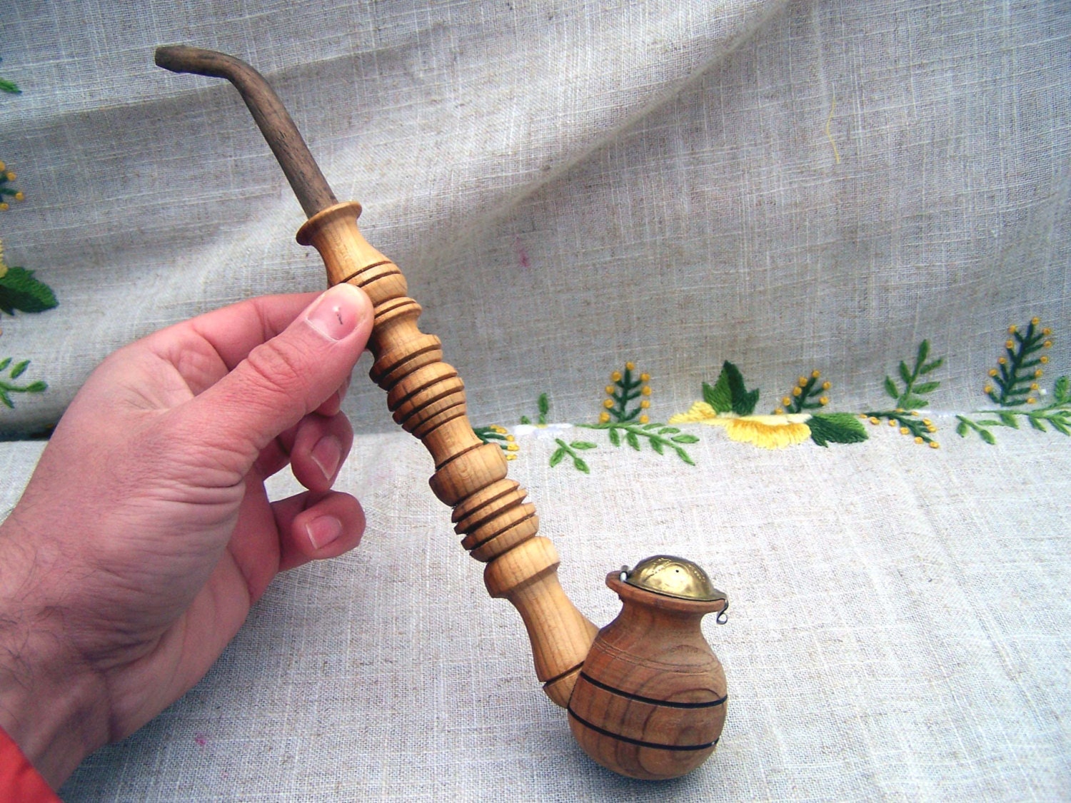 Wooden pipe Tobacco pipe Smoking pipe carved Tobacco pipes Smoking pipes Vintage style Wood gift Wooden pipes Wood pipes Wood carving P32