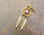 Gold Dream Catcher Cartilage Barbell Upper Earring
