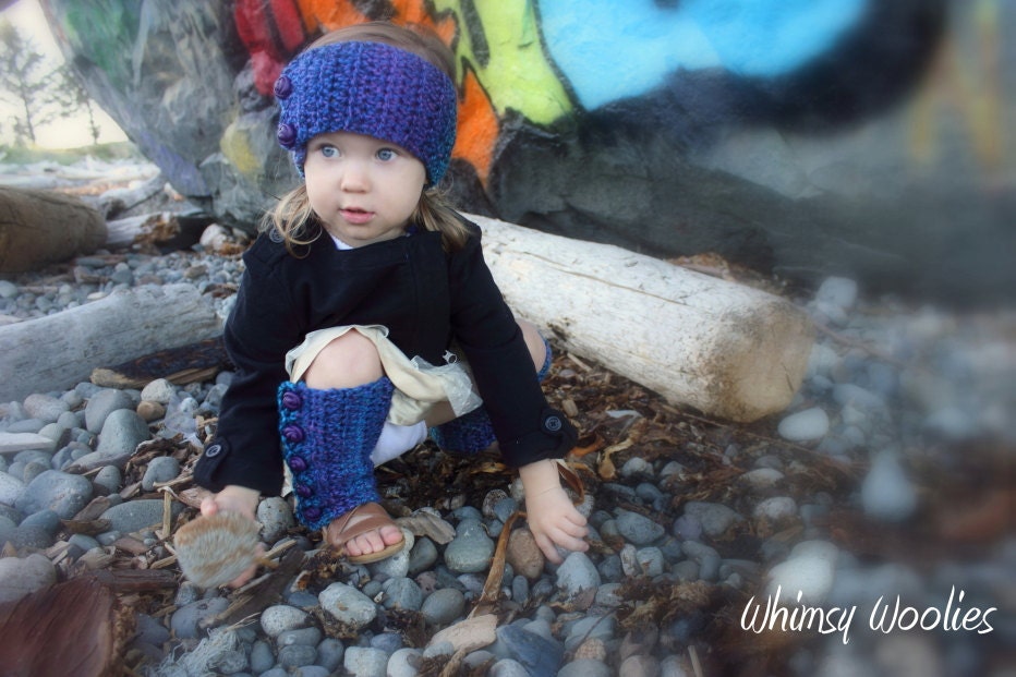 Pattern: 'Variegated Graffiti' Headband & Legwarmers Toddler/Child