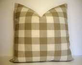 Tan Taupe Buffalo Check Pillow cover 18X18