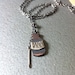 Booze Bottle Charm Necklace - Handcut Copper and Silver