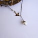 Antiqued Gold Swallow Bird with Cream Pearl -- Antiqued Brass Necklace -- Sale