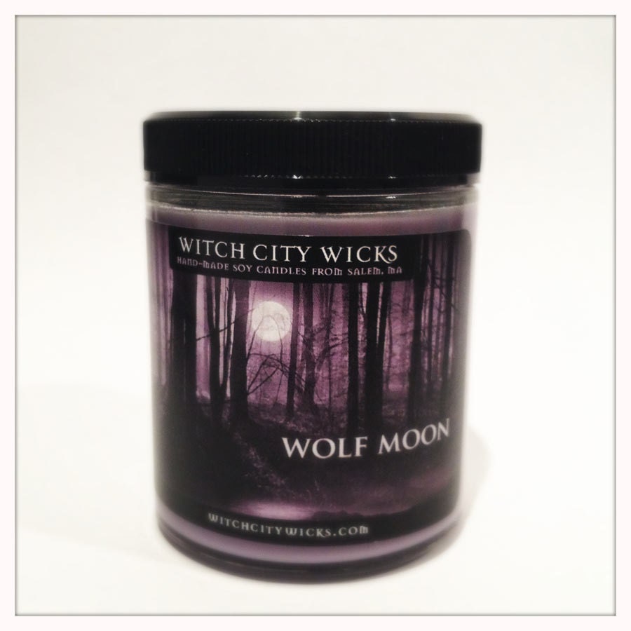 Wolf Moon musk scented soy candle 6 oz: unique candle gift idea