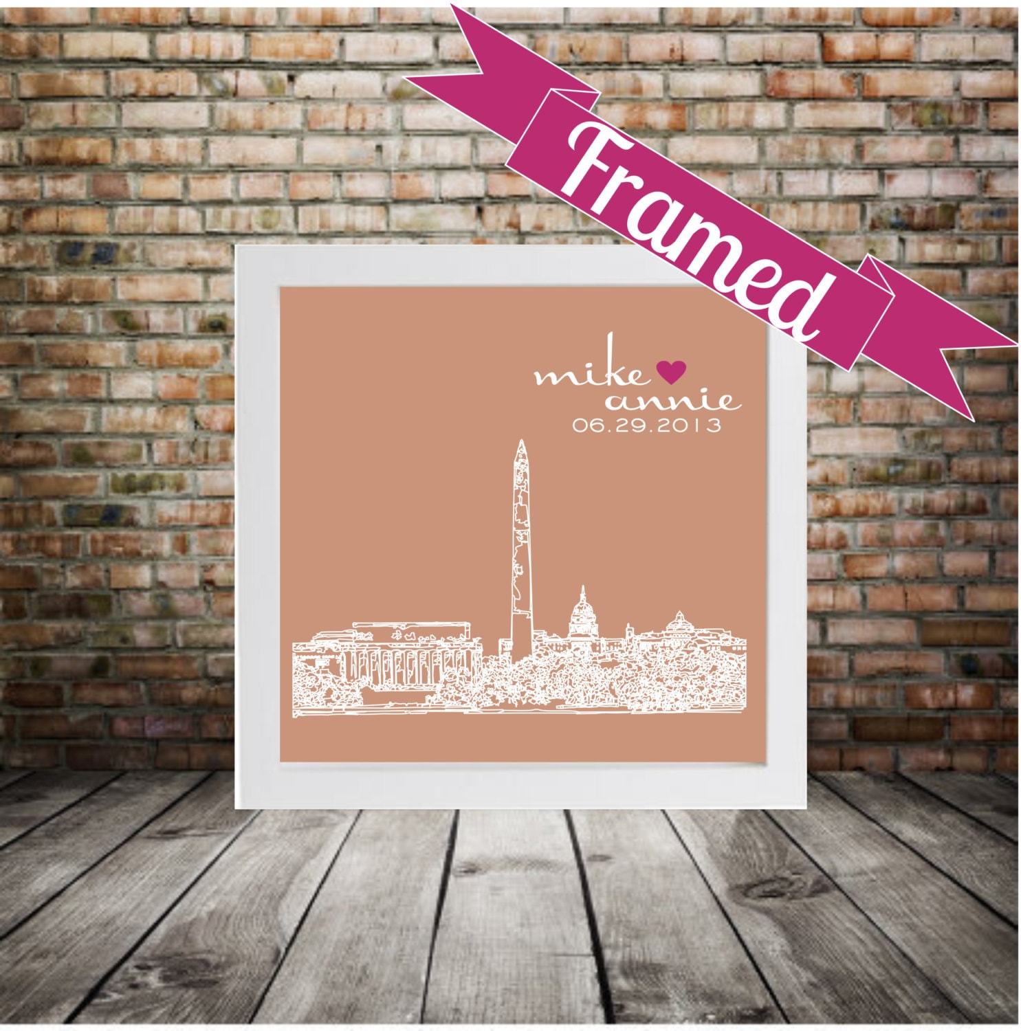 Wedding Date Art Personalized Wedding Gift City by DefineDesign11