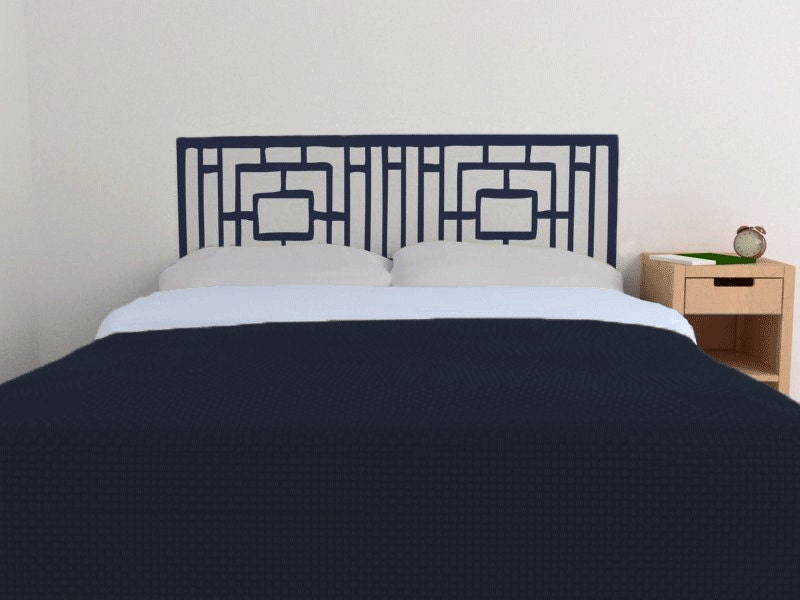 Full/Double Headboard decal  - Vinyl wall sticker decal - Geometric Pattern