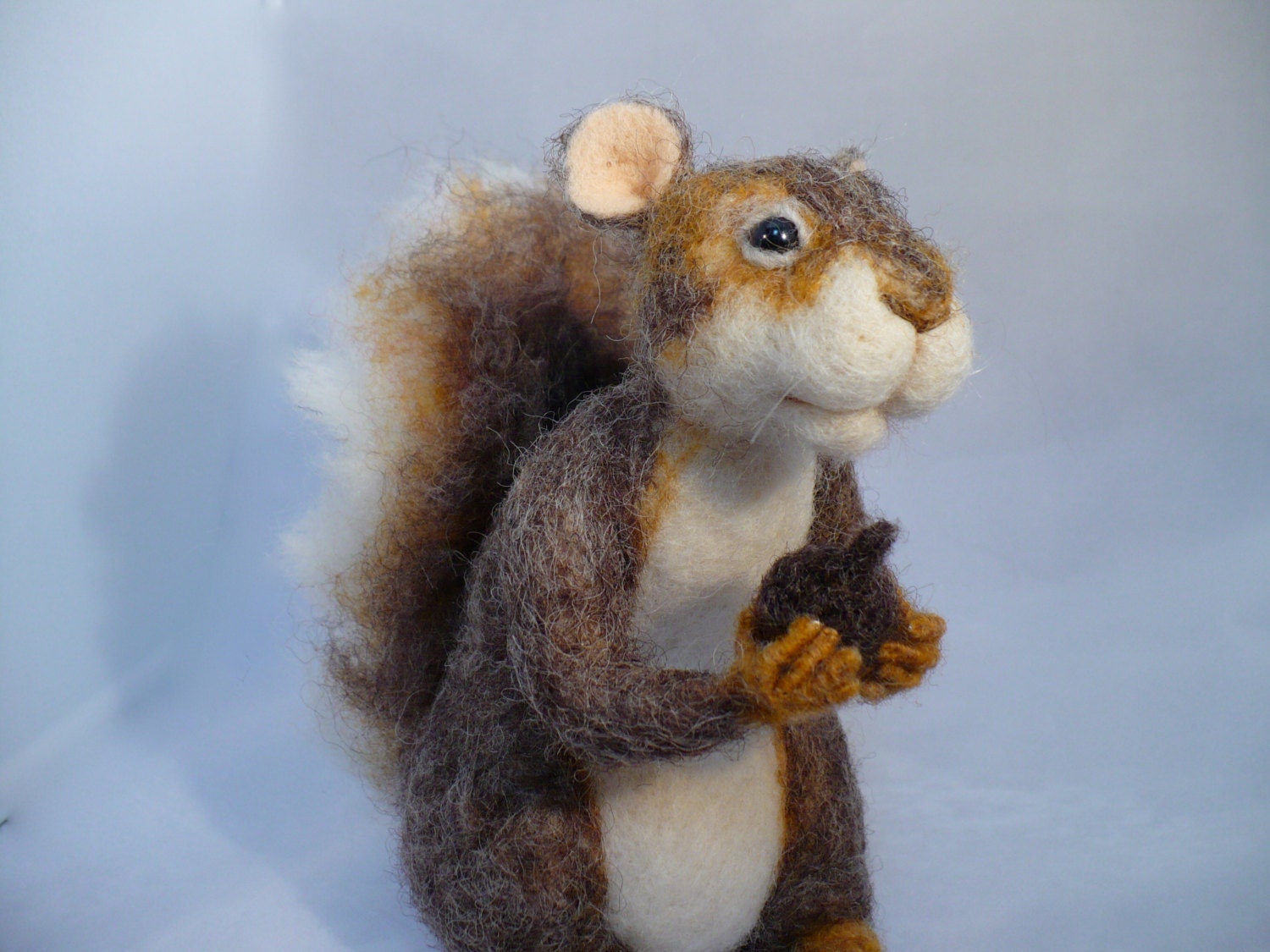 Squirrel, Made to Order, Needle Felted needlecrafted Soft Sculpture OOAK by Grannancan