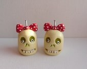 Zombie Sculpture - The Zombie Twin Sisters - Polymer Clay Sculptures - Zombie Figurine - OOAK