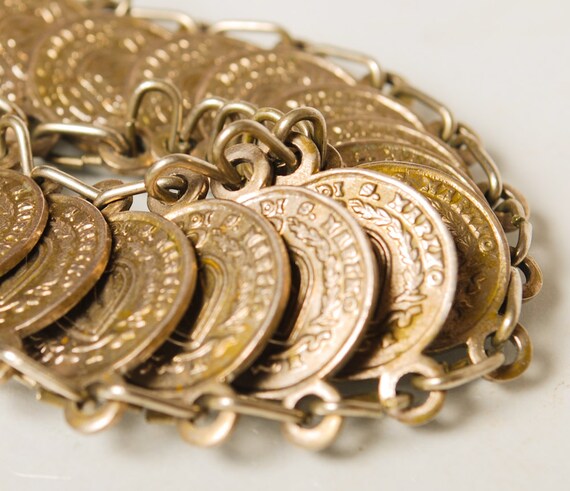 Vintage metal coin bracelet San Marino. by Yumis on Etsy